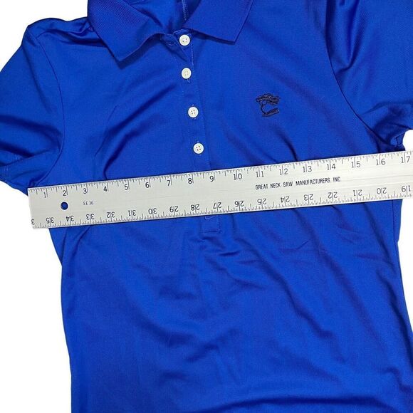 Nike Golf Women’s S Dri-Fit Short Sleeve Fitted Polo Dark Royal Blue Tree Logo* - Picture 4 of 8